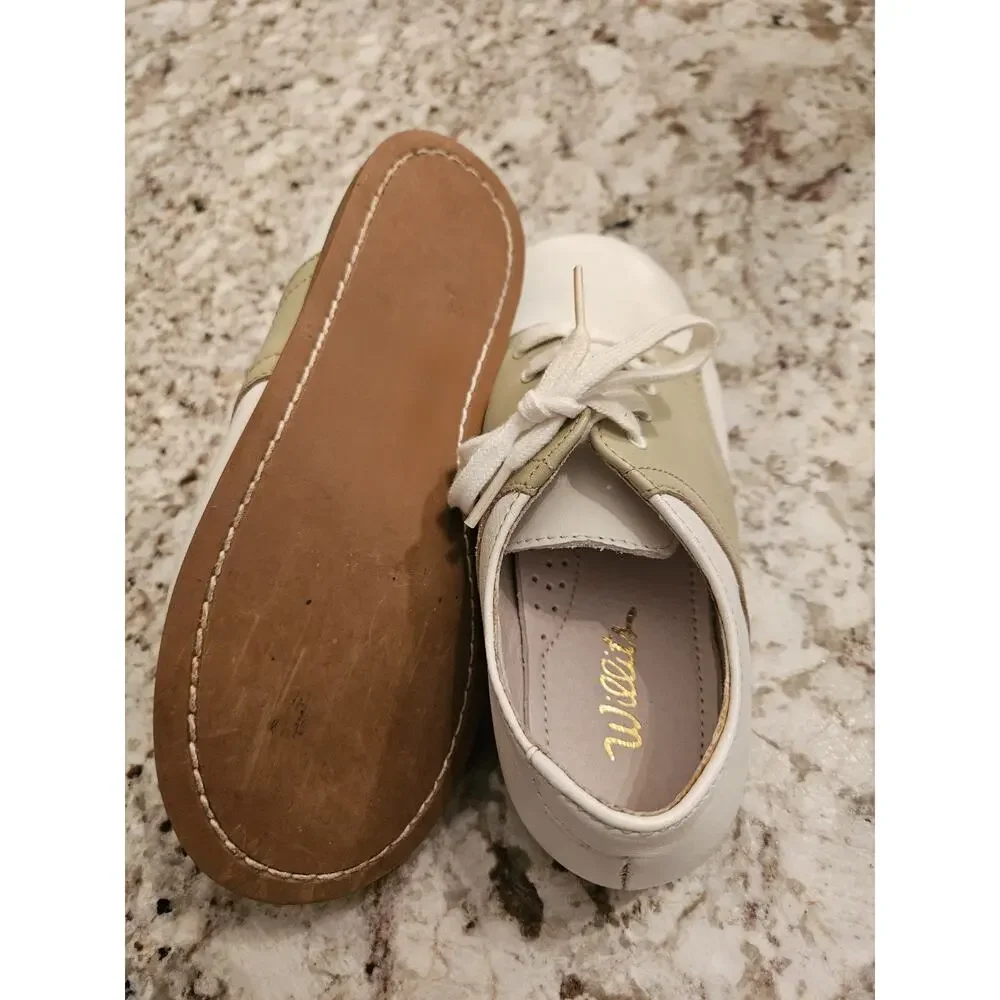 Willits Classic Chris Saddle Oxford Shoes Children's Size 11.5 EE White Tan